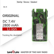 Load image into Gallery viewer, 1pc 2pcs BL-8 Battery Enlarge 3800mah 2800mAh Camo Baofeng uv-82 Battery For UV-82HP UV82 Plus UV-8D UV-82WX UV-89 UV 82 Battery