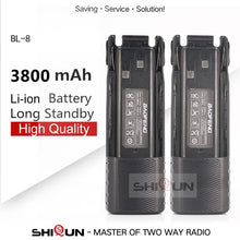 Load image into Gallery viewer, 1pc 2pcs BL-8 Battery Enlarge 3800mah 2800mAh Camo Baofeng uv-82 Battery For UV-82HP UV82 Plus UV-8D UV-82WX UV-89 UV 82 Battery