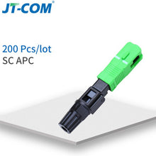Load image into Gallery viewer, 200PCS FTTH SC APC Single Mode Fiber Optic Fast Connector SC UPC FTTH Fiber Optic Adapter SC Fiber Connector Field Assembly