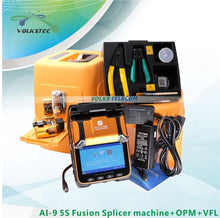 Load image into Gallery viewer, 5S AI-9 Fusion splicer Machine SM &amp; MM VFL OPM Splicing Machine with FRENCH RUSSIAN SPANISH PORTUGUESE
