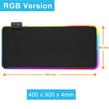 Load image into Gallery viewer, RGB Gaming Mouse Pad Computer Gamer Mousepad Large Game Rubber No-slip Mouse Mat Big Mause Pad PC Laptop Keyboard Desk Carpet
