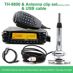 Latest version TYT TH-9800 Quad Band 29/50/144/430MHz 50W Walkie Talkie Upgraded TH9800 809CH Dual Display Mobile Radio Station