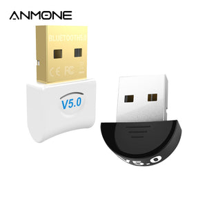 ANMONE Bluetooth Adapter 5.0 USB Computer PC Mouse Laptop Dongle Wireless WiFi Audio Receiver Transmitter Mini USB Transmisor