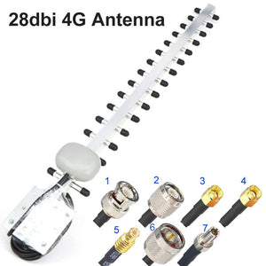 4G Antenna Yagi Antenna 28dbi 4G LTE SMA Male BNC TNC RP SMA Male Outdoor Directional Booster Amplifier Modem RG58 1.5m