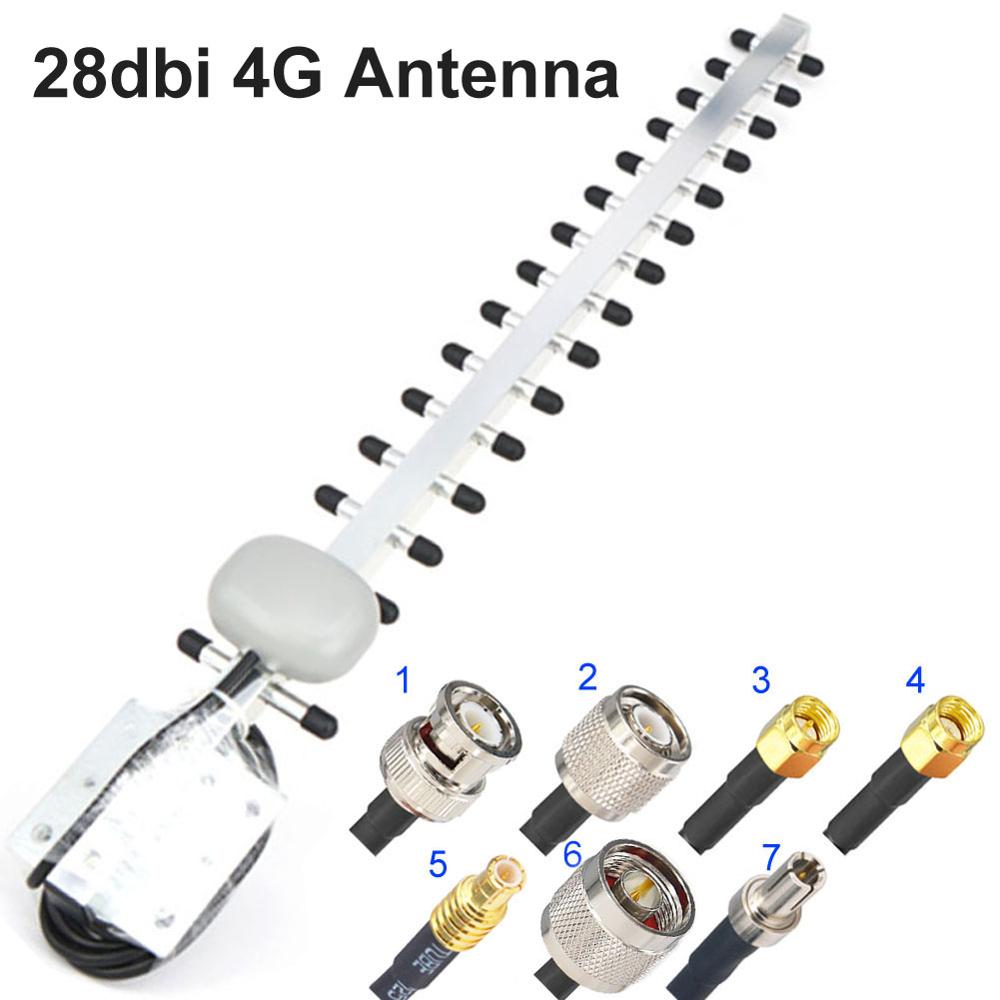 4G Antenna Yagi Antenna 28dbi 4G LTE SMA Male BNC TNC RP SMA Male Outdoor Directional Booster Amplifier Modem RG58 1.5m