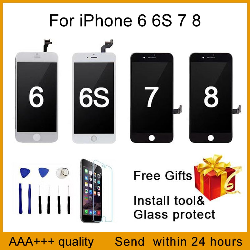 Perfect Quality  AAA+++ For iPhone 7 LCD 4.7 inch Screen Diaplay 100% No Dead Pixel  Pantalla For iPhone 6 6S 7 8 LCD with Gifts