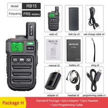 Load image into Gallery viewer, 2pcs Retevis RB615/RB15 Mini PMR Walkie Talkie PMR446 PMR 446 Radio VOX Handsfree Two Way Radio with Vibration Wireless Cloning
