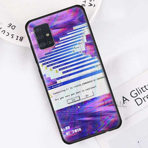 Soft Case for Samsung Galaxy A50 A51 A70 A71 A10 A20 E A30 S A40 A60 A80 Silicone Black Phone Cover Art Old Computer Window