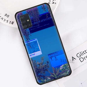 Soft Case for Samsung Galaxy A50 A51 A70 A71 A10 A20 E A30 S A40 A60 A80 Silicone Black Phone Cover Art Old Computer Window