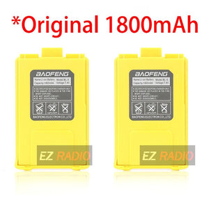 2PCS BAOFENG UV-5R Battery For Pofung UV5R UV-5RE DM-5R Plus BF-F8 RT-5R RT5 BL-5 Battery 1800mah/3800mAh Compatible RT-5R RT5R