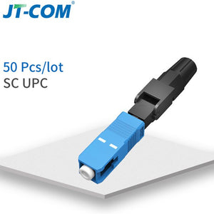 200PCS FTTH SC APC Single Mode Fiber Optic Fast Connector SC UPC  FTTH Fiber Optic Adapter SC Fiber Connector Field Assembly