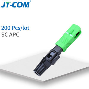 200PCS FTTH SC APC Single Mode Fiber Optic Fast Connector SC UPC  FTTH Fiber Optic Adapter SC Fiber Connector Field Assembly