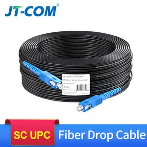 SC UPC to SC UPC Fiber Optic Drop Cable Single Mode Simplex 2.0mm Outdoor Fiber Optic Patch Cord Optical Patch Cable